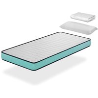Xaluca - Pack Kindermatratze 90X190 confort pro Hohe 14 cm H2 + 1 Memory Foam Kopfkissen 90x35 cm + 1 Matratzenschoner 90X190 cm von XALUCA