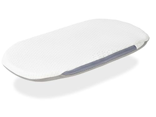 DORMISSIMO Stubenwagen Matratze 78x36 Atmungsaktiv Höhe 3 cm 2 in 1: Matratze für Kinderwagen, Babywanne, Wiege + Matratzenschoner - Herausnehmbar, Perforierter Schaumstoffkern und Atmungsaktiv von DORMISSIMO