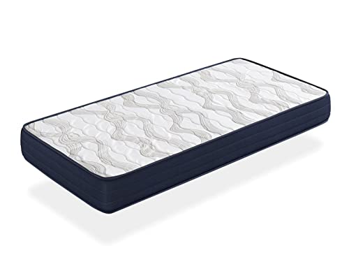 DORMISSIMO Matratze 100x200 Draco Latex - Hohe 18 cm -H2 -Schaum und Blau Latex-Lendengegendstütze von DORMISSIMO