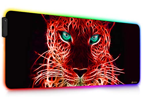 DORRISO Neu RGB Gaming Mauspad Großes 900x400mm mit 12 RGB Beleuchtungs Modi LED Schreibtischunterlage XXL Wasserdicht Anti Rutsch Mauspad Matte für Computer PC Professionelle Gamer Mousepad DORRISO Neu RGB Gaming Mauspad Großes 900x400mm mit 12 RGB Beleuchtungs Modi LED Schreibtischunterlage XXL Wasserdicht Anti Rutsch Mauspad Matte für Computer PC Professionelle Gamer Mousepad von DORRISO