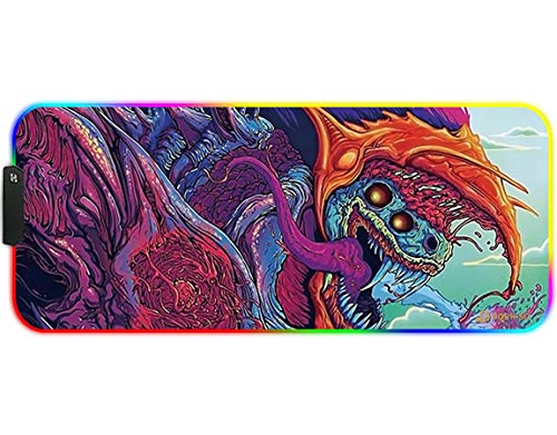 DORRISO RGB Gaming Mauspad Große XXL 900x400x3 mm Mausmatten Schreibtischunterlage Wasserdicht Anti Rutsch Matte für Computer PC Professionelle Gamer Gaming Mousepads Tier von DORRISO