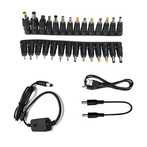 DOSERTY 8/10/28/34 Stück Gleichstrom-Netzteil-Adapter, BarrelsStecker-Adapter mit 1 Stück 5,5 mm x 2,1 mm auf Typ-C-Kabel DOSERTY 8/10/28/34 Stück Gleichstrom-Netzteil-Adapter, BarrelsStecker-Adapter mit 1 Stück 5,5 mm x 2,1 mm auf Typ-C-Kabel von DOSERTY