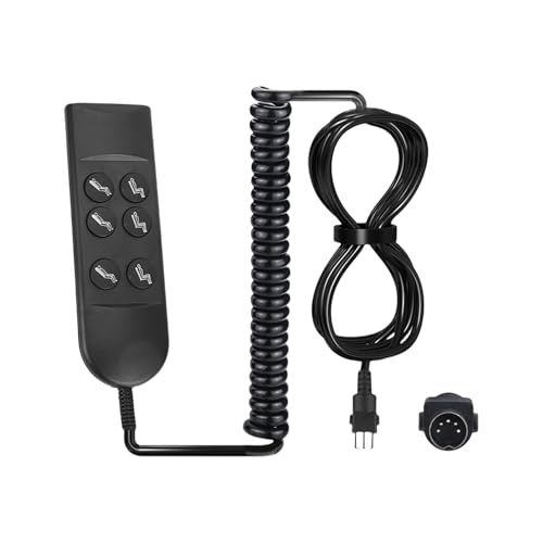 DOSERTY Elektrischer Liegestuhl-Controller, 6 Tasten, 5 Pins, Handschalter, Sofa-Hebe-Controller für Haushaltsgerät, elektrisches Sofa, manuelle Hand von DOSERTY