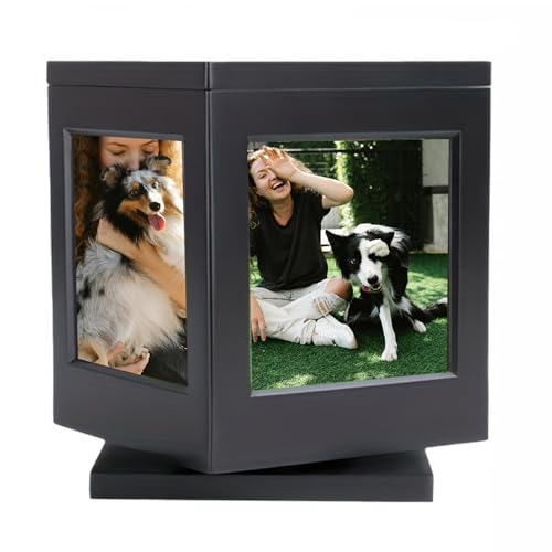 DOSERTY Haustier-Memory-Box mit drehbarem Fotorahmen, Holz, Hundebeerdigung, Schatulle, Heimdekoration für verschiedene Haustier-Andenken, Haustier-Erinnerungsdekorationen DOSERTY Haustier-Memory-Box mit drehbarem Fotorahmen, Holz, Hundebeerdigung, Schatulle, Heimdekoration für verschiedene Haustier-Andenken, Haustier-Erinnerungsdekorationen von DOSERTY