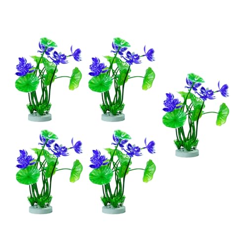 DOSERTY Künstliche Lotus-Simulationslandschaft, große Pflanze, Aquarium, Landschaftsbau, Aquarien, dekorativ von DOSERTY