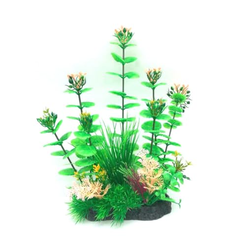 DOSERTY Künstliche Wassergras-Ornamente, Silikon, Aquarium-Pflanze, Simulationspflanze für Reptilien, Schutz, Wassergras von DOSERTY
