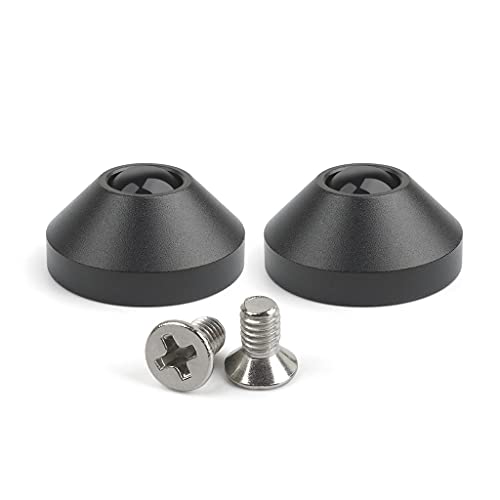 DOSERTY Mechanische Tastaturfüße, eloxiertes Aluminium, Isolationsfüße, Metall für Gehäuse mit Schrauben, mechanische Tastaturfüße, 2 Stück von DOSERTY