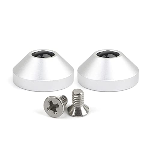 DOSERTY Mechanische Tastaturfüße, eloxiertes Aluminium, Isolationsfüße, Metall für Gehäuse mit Schrauben, mechanische Tastaturfüße, 2 Stück von DOSERTY