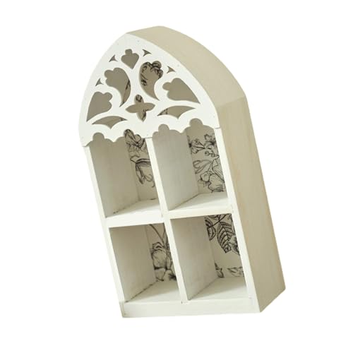 DOSERTY Präzise geschnitztes Wandregal aus Holz, schwebendes Regal für Heimdekoration, geheimnisvoll inspiriert, mehrschichtiges Design, Kristall-Display DOSERTY Präzise geschnitztes Wandregal aus Holz, schwebendes Regal für Heimdekoration, geheimnisvoll inspiriert, mehrschichtiges Design, Kristall-Display von DOSERTY