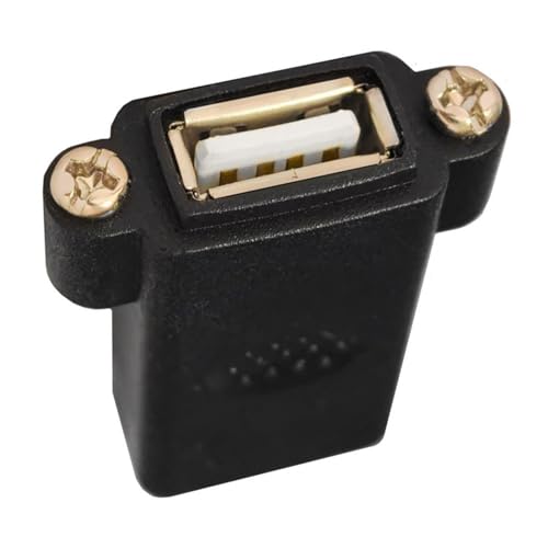 DOSERTY USB 2.0 Weibliche Bis Weibliche Extensionen Extezier Koppler Adapter Mit Panel Mount Loch Extender Konvertern Für Desktop von DOSERTY