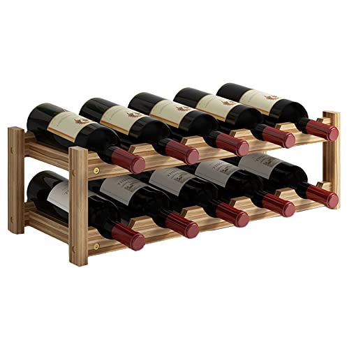 DOSERTY Weinregal Dekoration Weinregal Massivholz Haushalt Klein Modern Minimalistisch Weinschrank Display Racks Rotweingitter Holz Weinständer von DOSERTY