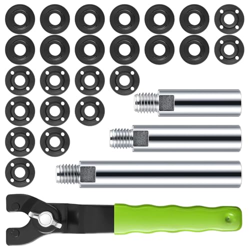 DOSERTY Winkelschleifer Flansch Mutter Set mit Schraubenschlüssel Hochtemperaturbeständiger Mutternschlüssel Set für effizientes Polieren und Schneiden von Stahlschleifer DOSERTY Winkelschleifer Flansch Mutter Set mit Schraubenschlüssel Hochtemperaturbeständiger Mutternschlüssel Set für effizientes Polieren und Schneiden von Stahlschleifer von DOSERTY