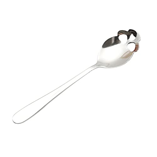 Eislöffel in Totenkopf-Form, Edelstahl, Rührlöffel, Halloween, Kaffeelöffel, Dessert, Rührlöffel für Küche, Skelettlöffel von DOSERTY