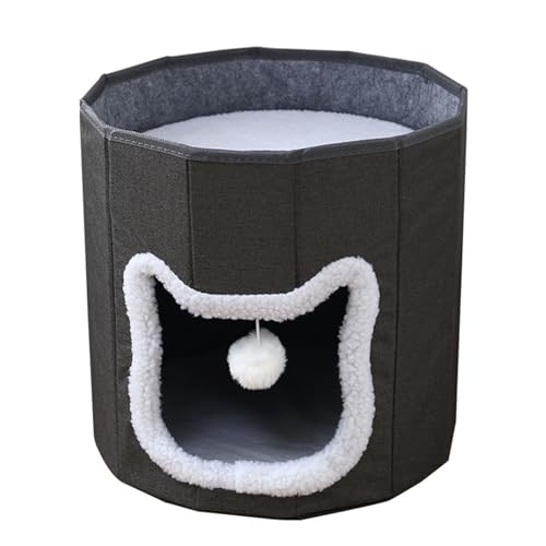 Haustierbett zum Ausruhen von Haustieren, Plüsch, für kleine und große Haustiere, warmes Nest für Hunde, Katzen, Höhle, faltbar, doppellagig Haustierbett zum Ausruhen von Haustieren, Plüsch, für kleine und große Haustiere, warmes Nest für Hunde, Katzen, Höhle, faltbar, doppellagig von DOSERTY