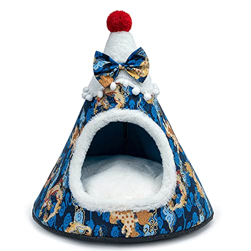 Höhlenbettzelt in Weihnachtsbaumform, für kleine bis große Katzen, maschinenwaschbar, ultraweiches Kissen, rutschfest, Höhlenbett, groß Höhlenbettzelt in Weihnachtsbaumform, für kleine bis große Katzen, maschinenwaschbar, ultraweiches Kissen, rutschfest, Höhlenbett, groß von DOSERTY