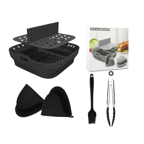 Luft Frittierende Teiler Frittierzubehör Square Silicon Air Fryers Korb Luft Friteus Einsätze Silikon Liner Mit Teiler Luft Frittierende Teiler Frittierzubehör Square Silicon Air Fryers Korb Luft Friteus Einsätze Silikon Liner Mit Teiler von DOSERTY