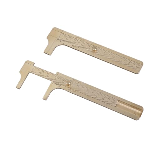 Packung Mit 2 Messing Vernier Bremssättel Kleine Größe Mit Doppelter Maßstabsgetreuem Messing Brachstern Hand Für Schmuck Und Handwerksmesswerkzeug Packung Mit 2 Messing Vernier Bremssättel Kleine Größe Mit Doppelter Maßstabsgetreuem Messing Brachstern Hand Für Schmuck Und Handwerksmesswerkzeug von DOSERTY