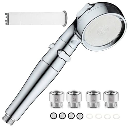 Robuster ABS-Handbrause mit einstellbarem Wasserdruck und mehreren Sprühern für Badezimmer, komfortable Regendusche von DOSERTY