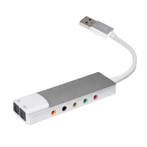 USB-Sound-Schnittstellen, externe Karte mit Mikrofonen in Line-In-Line-In SPDIF Optisch für professionelle Bearbeitung SPDIF Digital Sound Interfaces von DOSERTY