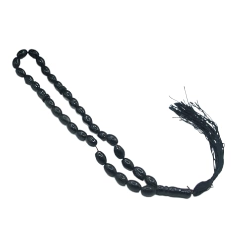 Vielseitige ovale muslimische Gebetsperlenstränge, 33 glatte, hautfreundliche Perlen für Schmuckherstellung und Heimdekoration, ovale Acrylperlen für Zubehör von DOSERTY