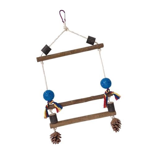 Vogelständer aus Naturholz, Vogelkäfig, Unterhaltungszubehör, Haustier-Vogelübung zum Kauen und Schaukeln, Spielplattform Vogelständer aus Naturholz, Vogelkäfig, Unterhaltungszubehör, Haustier-Vogelübung zum Kauen und Schaukeln, Spielplattform von DOSERTY