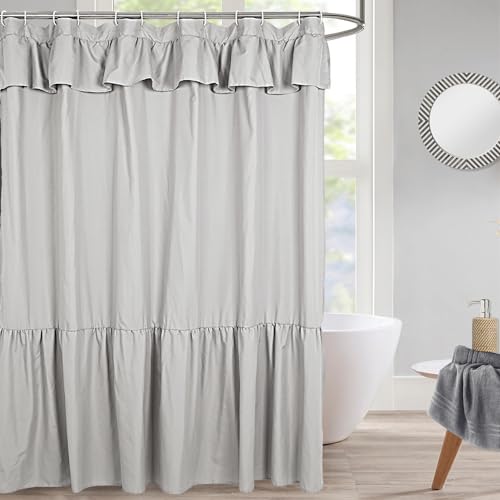 DOSLY IDÉES Duschvorhang mit Rüschen, Landhaus- und Chic-Stil, 183 x 183 cm, Grau DOSLY IDÉES Duschvorhang mit Rüschen, Landhaus- und Chic-Stil, 183 x 183 cm, Grau von DOSLY IDÉES