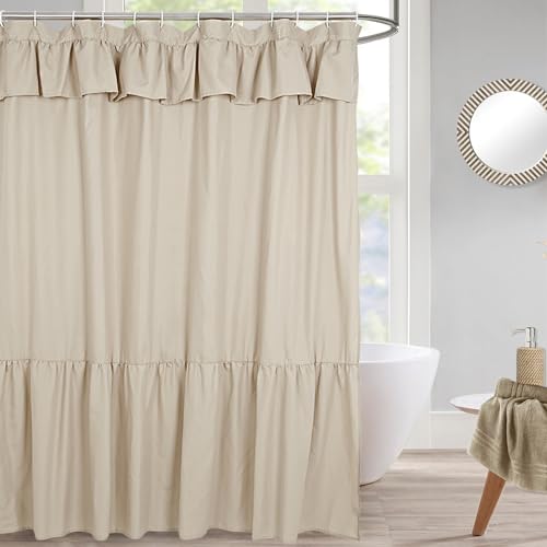 DOSLY IDÉES Duschvorhang mit Rüschen, Landhaus- und Chic-Stil, 183 x 183 cm, Kamelfarben DOSLY IDÉES Duschvorhang mit Rüschen, Landhaus- und Chic-Stil, 183 x 183 cm, Kamelfarben von DOSLY IDÉES