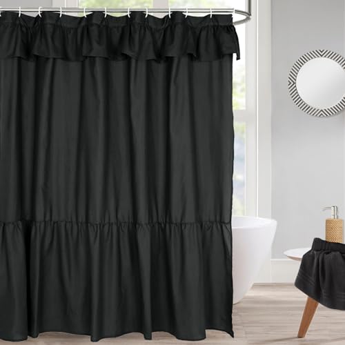 DOSLY IDÉES Duschvorhang mit Rüschen, Landhaus- und Chic-Stil, 183 x 198 cm, Schwarz DOSLY IDÉES Duschvorhang mit Rüschen, Landhaus- und Chic-Stil, 183 x 198 cm, Schwarz von DOSLY IDÉES