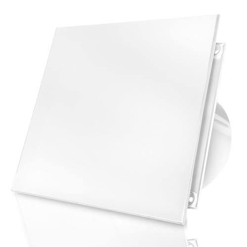 DOSPEL Badezimmer Ventilator 100mm - Wandventilator mit Hygrostat und Timer - Leise, Energiesparend - Wandmontage - Weiß Lüfter Für WC, Bad und Küche DOSPEL Badezimmer Ventilator 100mm - Wandventilator mit Hygrostat und Timer - Leise, Energiesparend - Wandmontage - Weiß Lüfter Für WC, Bad und Küche von DOSPEL