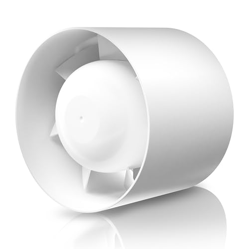 DOSPEL Kanal Rohrventilator Euro 1 - Inline-Abluftventilator fi 100 - für Wohnräume, Büros, Gastronomiebetriebe und kleine Industrieflächen - Witterungsbeständig 100 mm von DOSPEL
