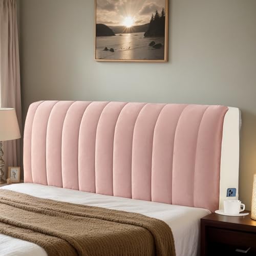 Bettkopfteil Bezüge Bezüge Schonbezug Mit Waschbarem Design Dicker Bettbezug Gepolsterter Stretch Bett Kopfbezug Queen King Head Board Protector,B,150cm von DOSYCOVUR