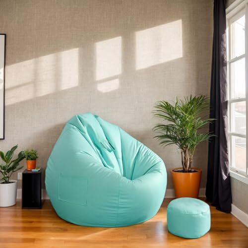 DOSYCOVUR Bean Bag Cover Nur Samt Waschbar Stretch Soft Zipper Verdickte Solid Color Für Bean Bag Sofa Schlafzimmer Büro Wohnzimmer Patio Erwachsene Teens,D,120 * 140cm von DOSYCOVUR