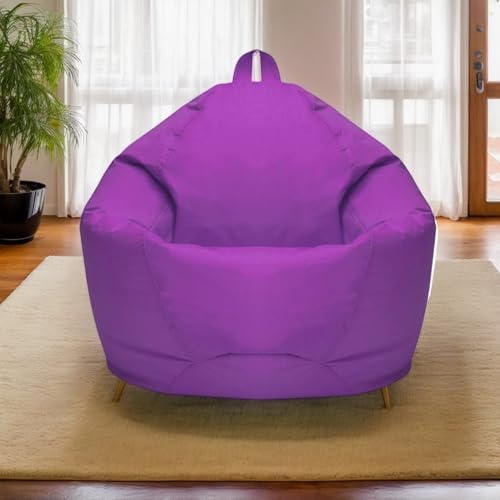 DOSYCOVUR Bean Bag Sofa Cover Nur Samt Stretch Weich Waschbar Moderne Reißverschluss Sitzsäcke Erwachsene Jugendliche Schlafzimmer Büro Wohnzimmer Patio Keine Füllung Verdickt,D,70 * 80 cm von DOSYCOVUR