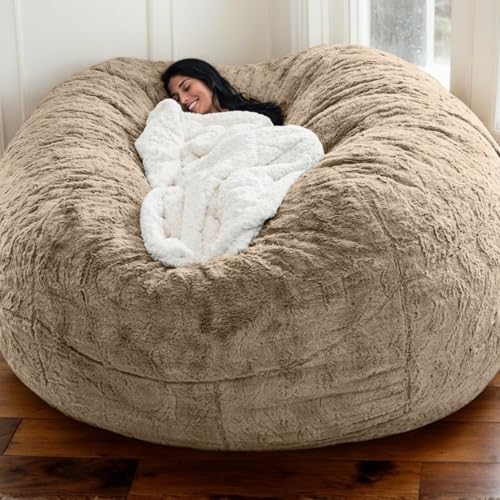 DOSYCOVUR Moderne Velours Hülle Sitzsack Erwachsene Teenager Zipper Waschbar Dick Stretch Solide Farbe Wohnzimmer Schlafzimmer Büro Einfach Zu Entfernen Waschen,G,150 * 75cm von DOSYCOVUR