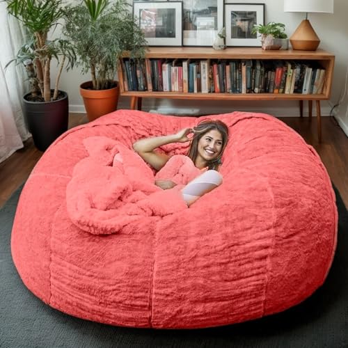 DOSYCOVUR Moderne Velours Hülle Sitzsack Erwachsene Teenager Zipper Waschbar Dick Stretch Solide Farbe Wohnzimmer Schlafzimmer Büro Einfach Zu Entfernen Waschen,J,150 * 75cm von DOSYCOVUR