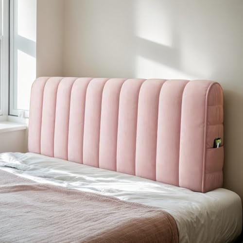 DOSYCOVUR Samt Kopfteilbezug Dehnbar Und Waschbar Für King Size Bett Staubschutz Vollabdeckung Polsterung Für Einzelbett Doppelbett Kopfteilprotektor,D,180cm von DOSYCOVUR