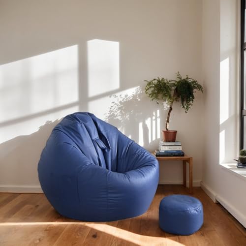 DOSYCOVUR Sitzsack Hülle Erwachsene Teenager Velours Waschbar Zipper Solide Farbe Dick Stretch Einfach Zu Entfernen Büro Wohnzimmer Schlafzimmer Patio,H,90 * 100cm von DOSYCOVUR