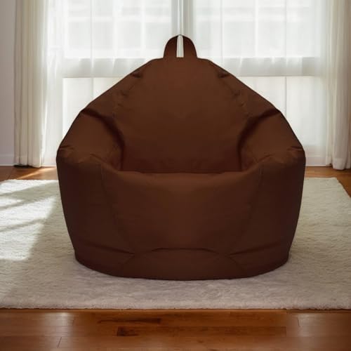 DOSYCOVUR Velours Hülle Sitzsack Erwachsene Teenager Modern Waschbar Zipper Stretch Solide Farbe Dick Und Bequem Leicht Zu Entfernen Schlafzimmer Büro Wohnzimmer,G,70 * 80 cm von DOSYCOVUR