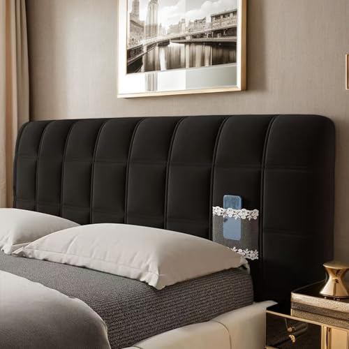 DOSYCOVUR Velours Kopfteilbezug Für Bett Waschbar Dick Gepolstert Dehnbar Für Einzelbett King Size Double Schutzhülle Für Kopfteil Staubdicht Moderne Polsterung,Schwarz,150cm DOSYCOVUR Velours Kopfteilbezug Für Bett Waschbar Dick Gepolstert Dehnbar Für Einzelbett King Size Double Schutzhülle Für Kopfteil Staubdicht Moderne Polsterung,Schwarz,150cm von DOSYCOVUR