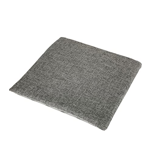 DOTBUY Leinen Stuhlkissen mit Bändern Abnehmbarem rutschfeste Sitzkissen Stuhl Waschbar Sitzpolster Sitzauflage für Gartenstuhl Gartenbank Terrasse Indoor Outdoor (Dunkelgrau,50x50x3cm) von DOTBUY-SHOP