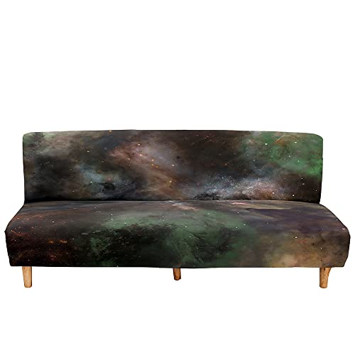 DOTBUY-SHOP 3D Sternenklarer Himmel Ohne Armlehne Sofahusse Stretch, Weich&Bequem Antirutsch Sofa Abdeckung Sofa Überzug Armloser Möbel Protector (190-230cm,Nacht) von DOTBUY-SHOP