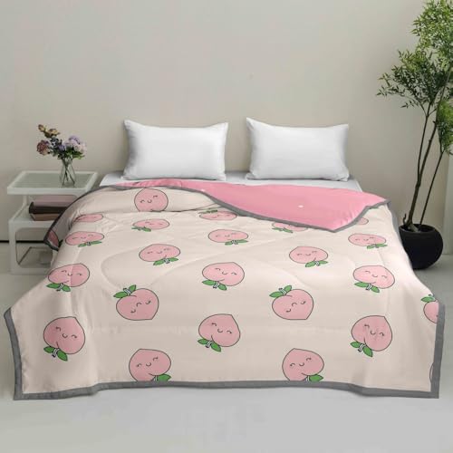 DOTBUY-SHOP Bettüberwurf Steppdecke, Niedliche-Drucke Tagesdecke Leichte Tagesdecken mit Präge Wohndecke aus Gesteppt Bettdecke Einzelbett Doppelbett (Pfirsich,220x240cm) von DOTBUY-SHOP