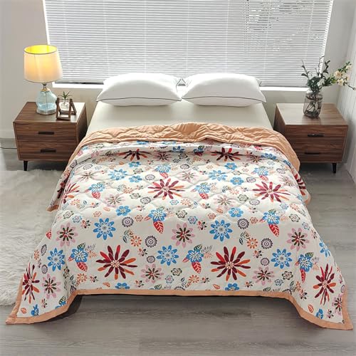 DOTBUY-SHOP Bettüberwurf Steppdecke, Sommer Tagesdecke Leichte Tagesdecken mit Präge Wohndecke aus Gesteppt Bettdecke Bettbezug für Einzelbett Doppelbett (Khaki,200x230cm) von DOTBUY-SHOP