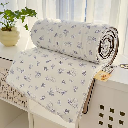 DOTBUY-SHOP Bettüberwurf Steppdecke, Süße Tiere Tagesdecke Baumwolle Leichte Tagesdecken mit Präge Wohndecke aus Gesteppt Bettdecke für Einzelbett Doppelbett (Fuchs,150x200cm) von DOTBUY-SHOP