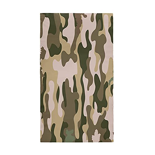 DOTBUY-SHOP Camouflage Druck Strandtuch XXL-M,Strand Mikrofaser Handtuch,Schnelltrocknendes Strandhandtuch Kinder Strandtücher Leichte Reisehandtuch Camping Handtuch (150x180cm,Dunkles Khaki) von DOTBUY-SHOP