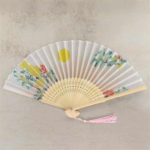 DOTBUY-SHOP Classic-Serie Faltbare Fächer, Chiffon Chinesischer Handfächer, Fächer Klein Holz, Klassischer Fecher Sommer, für Geburtstagsgeschenk, Tanzen, Hochzeit, Party Dekoration (6 Stück,Gelb 2) DOTBUY-SHOP Classic-Serie Faltbare Fächer, Chiffon Chinesischer Handfächer, Fächer Klein Holz, Klassischer Fecher Sommer, für Geburtstagsgeschenk, Tanzen, Hochzeit, Party Dekoration (6 Stück,Gelb 2) von DOTBUY-SHOP