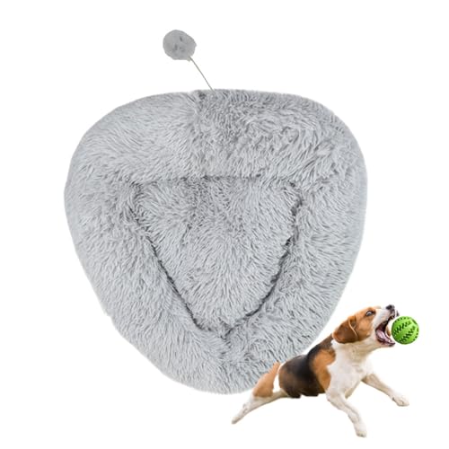 DOTBUY-SHOP Dreieck Hundebet Katzenbett, Hundekissen Grosse Hunde Kissen, Plüsch-Hundekorb Hundebett Waschbar, für Welpe, Katzen, Kätzchen, Haustiere (50X50cm,Grau) von DOTBUY-SHOP