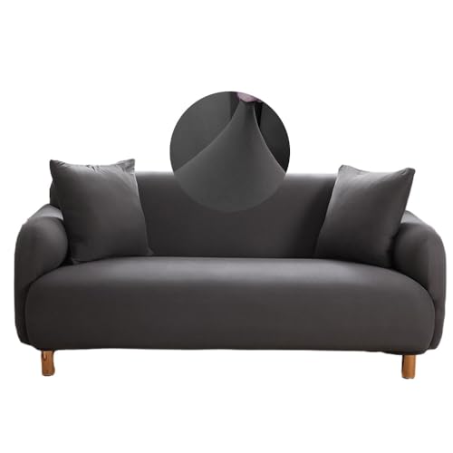 DOTBUY-SHOP Elastische Sofa Überzug +1 Kissenbezug, Couch Überzug 1-4 Sitzer Weicher Stretchbezug Sofabezug Sofa Cover Universal Sofaschoner Möbelschutz (145-185cm,Anthrazit) von DOTBUY-SHOP