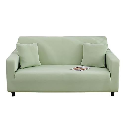 DOTBUY-SHOP Elastische Sofaschoner Couch Überzug 1 2 3 4 Sitzer Sofa Überzug Weicher Stretchbezug Sofabezug Universal Sofa Cover Sofaschoner Möbelschutz (145-185cm,Mintgrün) von DOTBUY-SHOP