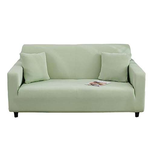 DOTBUY-SHOP Elastische Sofaschoner Couch Überzug 1 2 3 4 Sitzer Sofa Überzug Weicher Stretchbezug Sofabezug Universal Sofa Cover Sofaschoner Möbelschutz (190-230cm,Mintgrün) von DOTBUY-SHOP